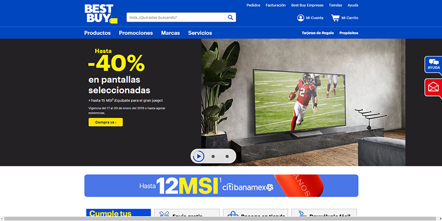 Best Buy MexicoのWebサイト