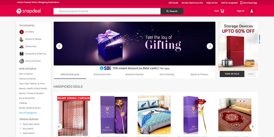 Site Snapdeal