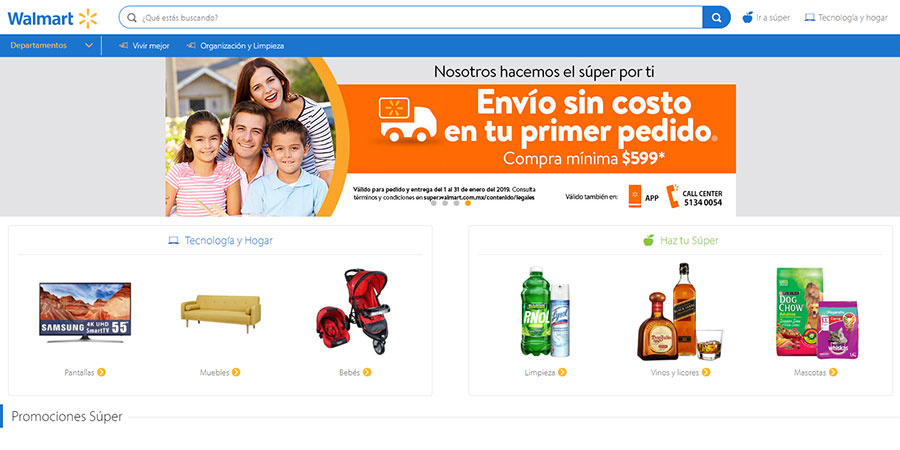 Site do Walmart México