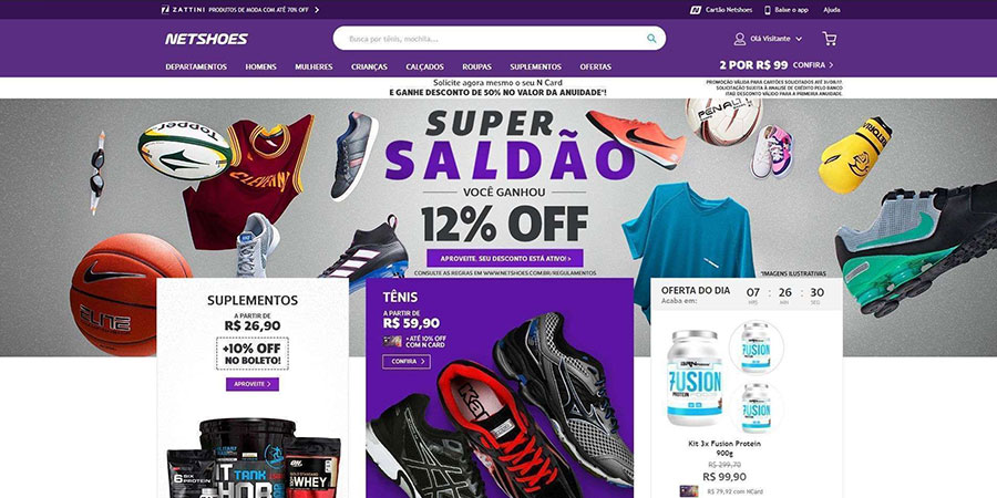 Sitio web de Netshoes