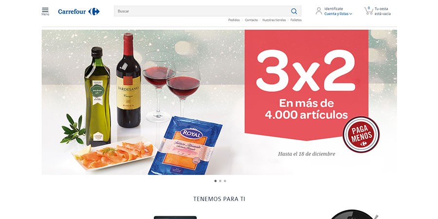 Carrefour Spanien Website