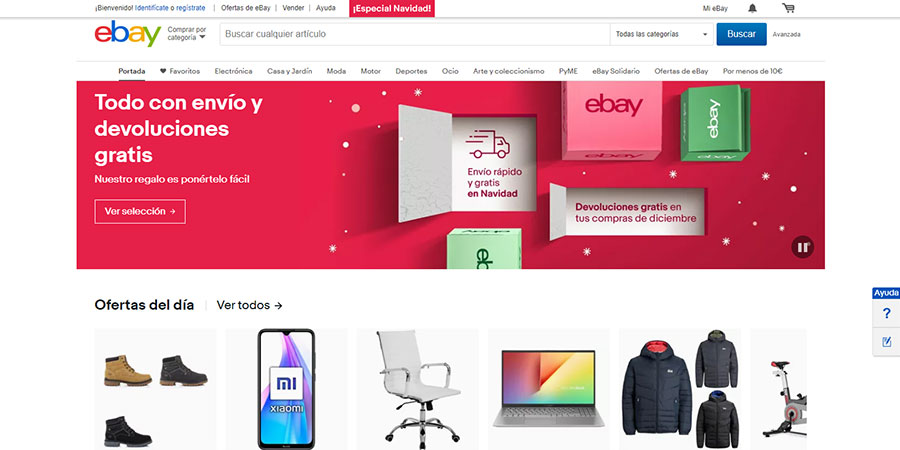 eBay Spain website