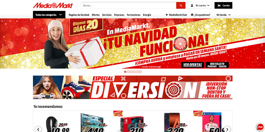 Sito Web di MediaMarkt Spagna