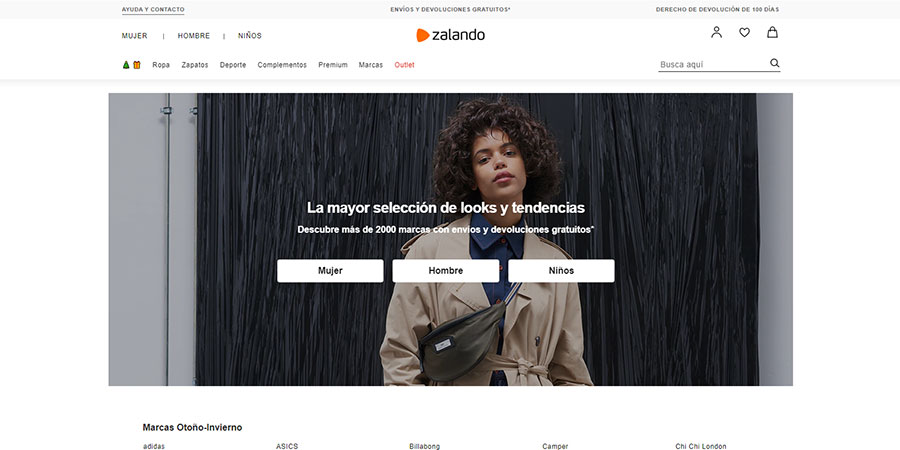 Zalando Spanien Website