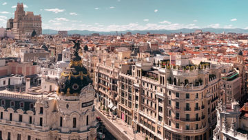 View of Madrid with the Gran Via