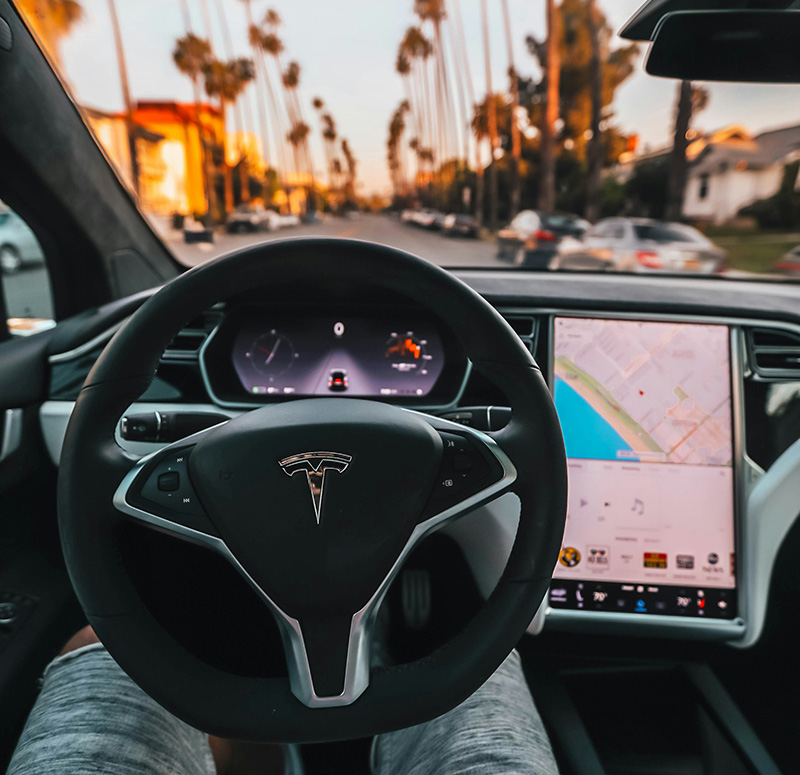 Self-driving Tesla